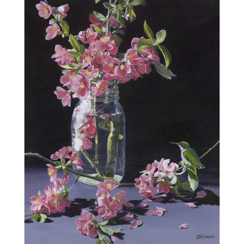 Quince and Ruby II Gold Ornate Wood Framed Art Print with Double Matting by Szatkowski, Fred