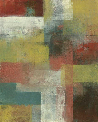 Amelia Island Blue II White Modern Wood Framed Art Print with Double Matting by Green-Aldridge, W.