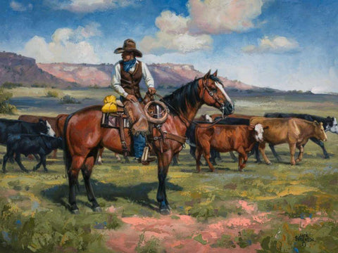 A Good Hand White Modern Wood Framed Art Print with Double Matting by Sorenson, Jack