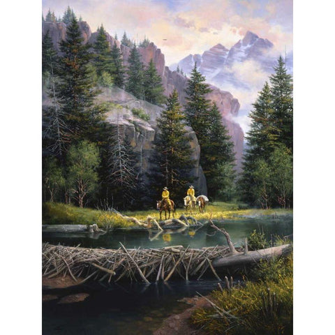 Cure of the Rockies Black Modern Wood Framed Art Print with Double Matting by Sorenson, Jack