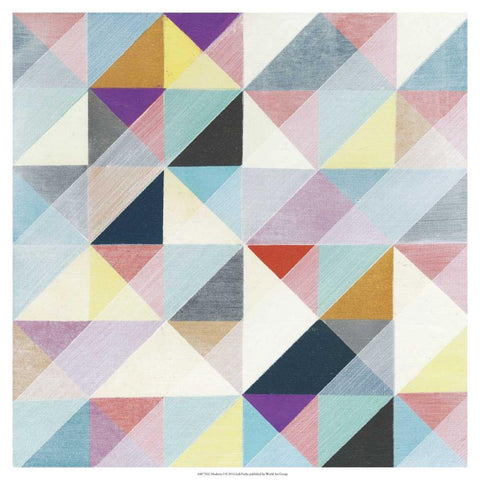 Moderno I White Modern Wood Framed Art Print with Double Matting by Fuchs, Jodi