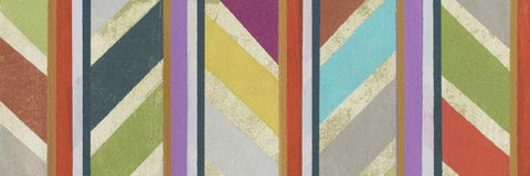 Old Chevron I White Modern Wood Framed Art Print with Double Matting by Fuchs, Jodi