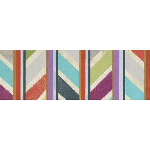 Old Chevron II Black Modern Wood Framed Art Print with Double Matting by Fuchs, Jodi