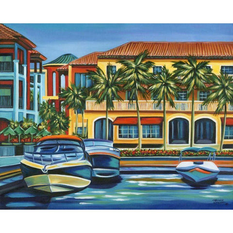 Tropical Rendezvous II Black Modern Wood Framed Art Print with Double Matting by Vitaletti, Carolee
