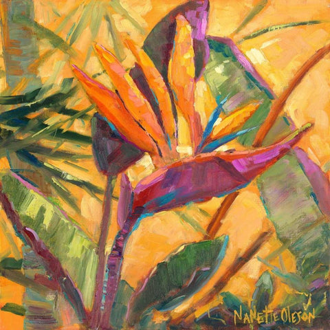 Splash of the Tropics I Gold Ornate Wood Framed Art Print with Double Matting by Oleson, Nanette