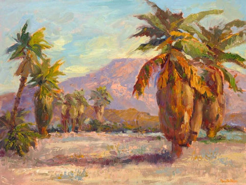 Desert Repose III White Modern Wood Framed Art Print with Double Matting by Oleson, Nanette