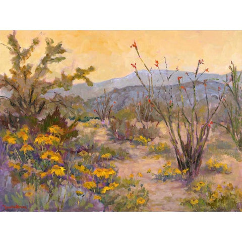 Desert Repose IV Black Modern Wood Framed Art Print with Double Matting by Oleson, Nanette