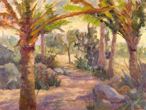 Desert Repose V White Modern Wood Framed Art Print with Double Matting by Oleson, Nanette