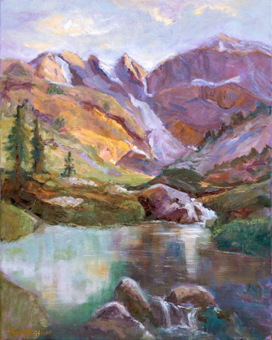 Western Vistas II White Modern Wood Framed Art Print with Double Matting by Oleson, Nanette