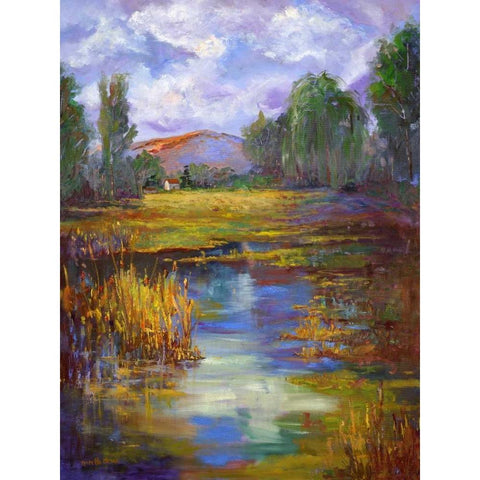 Still Waters Black Modern Wood Framed Art Print by Oleson, Nanette