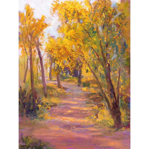 Cottonwoods Calling White Modern Wood Framed Art Print by Oleson, Nanette