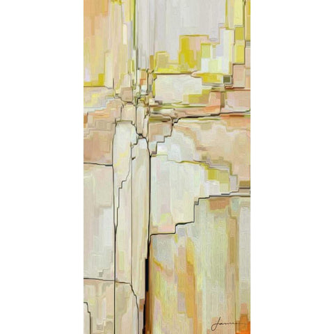 Cliff Dwellers I White Modern Wood Framed Art Print by Burghardt, James