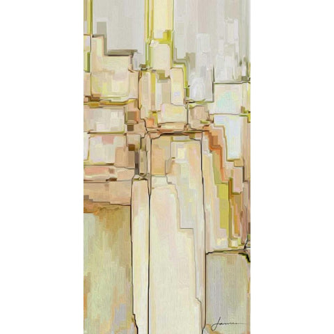 Cliff Dwellers II Black Modern Wood Framed Art Print with Double Matting by Burghardt, James