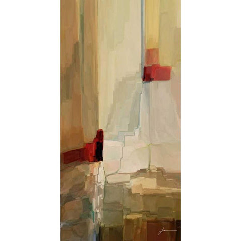 Mesa Panels I White Modern Wood Framed Art Print by Burghardt, James