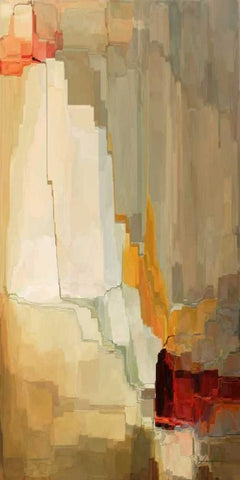 Mesa Panels II White Modern Wood Framed Art Print with Double Matting by Burghardt, James