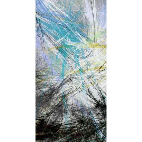 Crosstalk Panel I White Modern Wood Framed Art Print by Burghardt, James