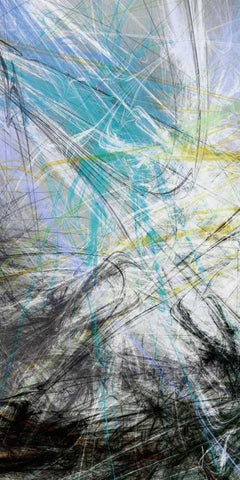 Crosstalk Panel I White Modern Wood Framed Art Print with Double Matting by Burghardt, James