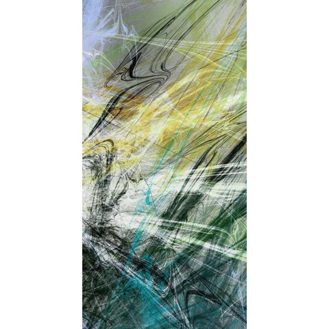 Crosstalk Panel II Black Modern Wood Framed Art Print with Double Matting by Burghardt, James