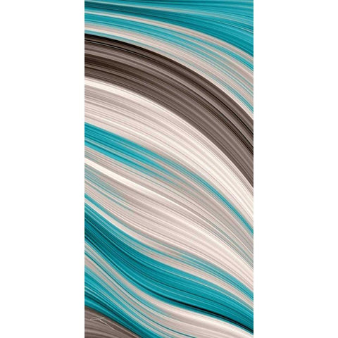 Aqua Sweep II Black Modern Wood Framed Art Print with Double Matting by Burghardt, James