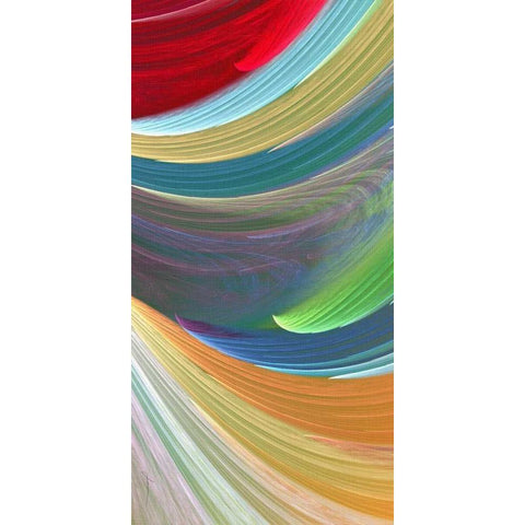 Wind Waves III White Modern Wood Framed Art Print by Burghardt, James