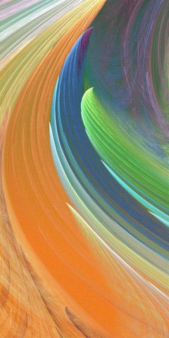 Wind Waves IV White Modern Wood Framed Art Print with Double Matting by Burghardt, James