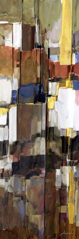 Rock I White Modern Wood Framed Art Print with Double Matting by Burghardt, James