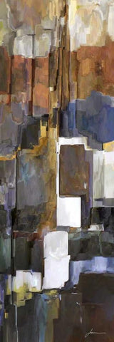 Rock II White Modern Wood Framed Art Print with Double Matting by Burghardt, James