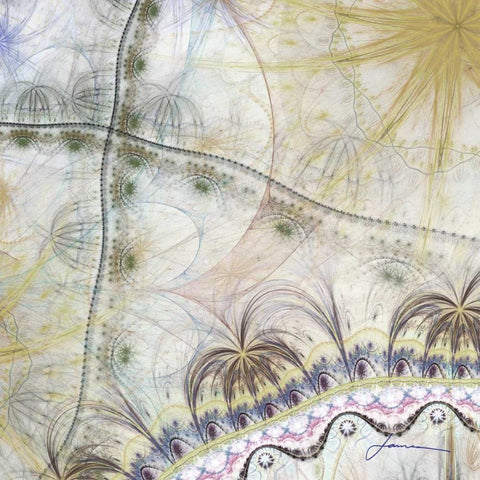 Bedouin Map II White Modern Wood Framed Art Print with Double Matting by Burghardt, James