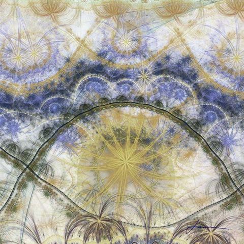 Bedouin Map III White Modern Wood Framed Art Print with Double Matting by Burghardt, James