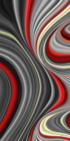 Smoke Screen II White Modern Wood Framed Art Print with Double Matting by Burghardt, James