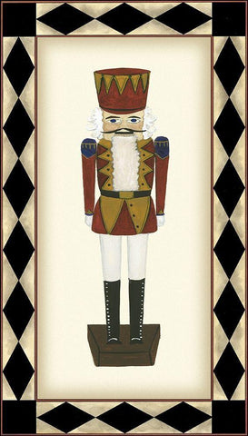Nutcracker Black Ornate Wood Framed Art Print with Double Matting by Kafantaris, Tina
