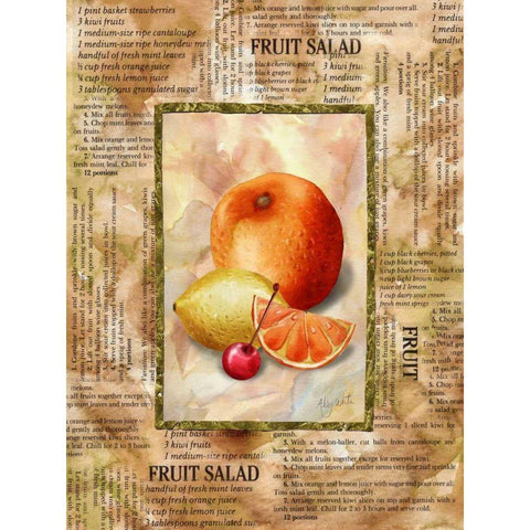 Mixed Fruit II White Modern Wood Framed Art Print by White, Abby