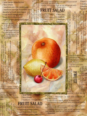 Mixed Fruit II Black Ornate Wood Framed Art Print with Double Matting by White, Abby