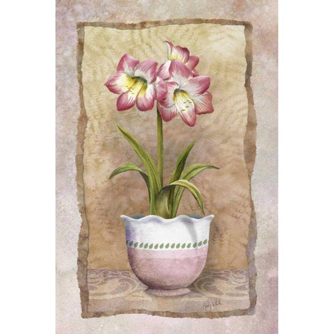 Spring Amaryllis White Modern Wood Framed Art Print by White, Abby