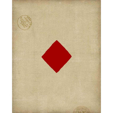 Small Diamond Black Modern Wood Framed Art Print with Double Matting by Vision Studio