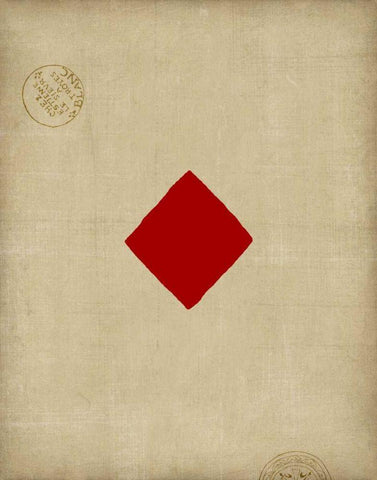 Small Diamond Black Ornate Wood Framed Art Print with Double Matting by Vision Studio