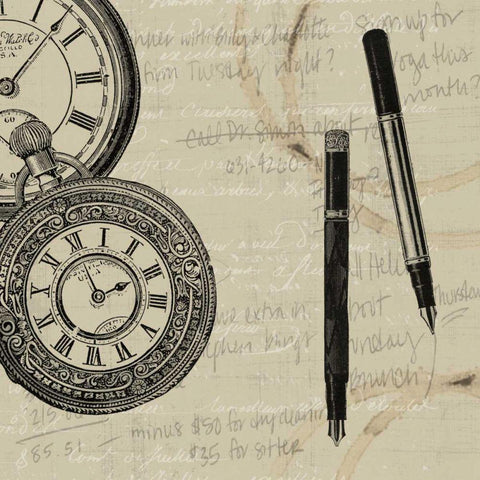 Odds and Ends III Black Modern Wood Framed Art Print with Double Matting by Vision Studio