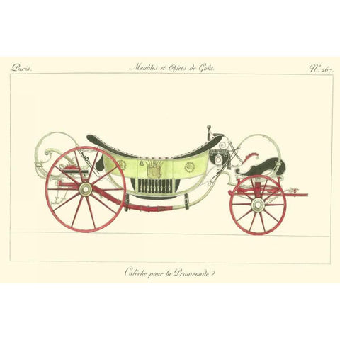 Antique Carriage II White Modern Wood Framed Art Print by unknown