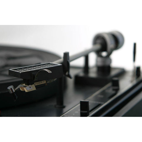 Turntable II Gold Ornate Wood Framed Art Print with Double Matting by Stramel, Renee W.