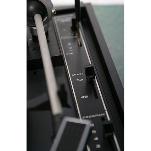 Turntable IV Gold Ornate Wood Framed Art Print with Double Matting by Stramel, Renee W.