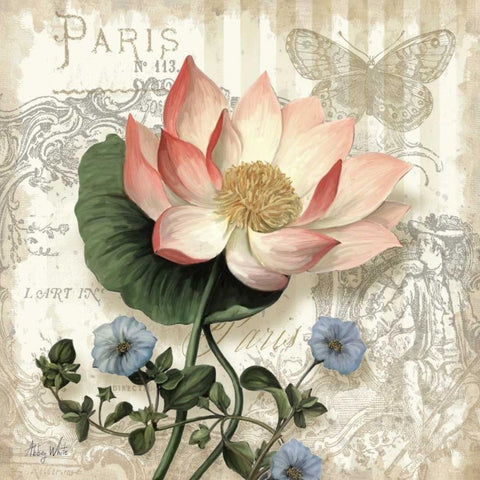 Springtime in Paris I Black Modern Wood Framed Art Print by White, Abby