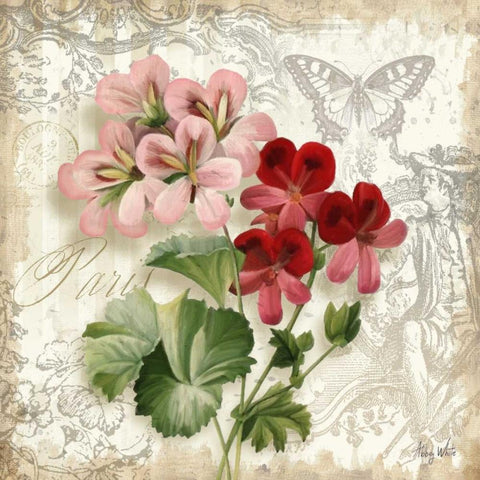 Springtime in Paris IV Black Modern Wood Framed Art Print by White, Abby