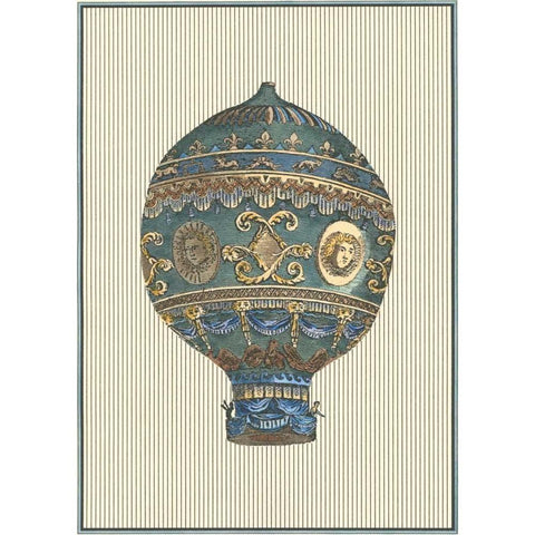 Vintage Ballooning I White Modern Wood Framed Art Print by Vision Studio