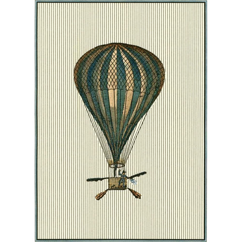 Vintage Ballooning II White Modern Wood Framed Art Print by Vision Studio