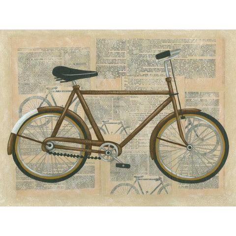 Tour by Bicycle I Black Modern Wood Framed Art Print with Double Matting by Zarris, Chariklia