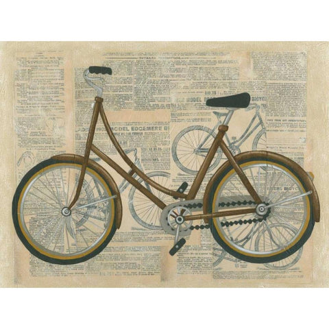 Tour by Bicycle II Gold Ornate Wood Framed Art Print with Double Matting by Zarris, Chariklia