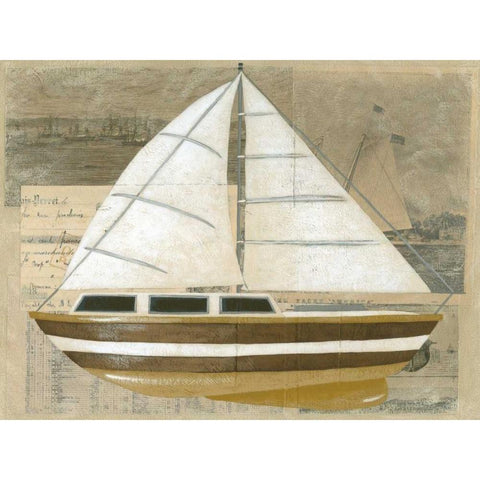 Tour by Boat I White Modern Wood Framed Art Print by Zarris, Chariklia