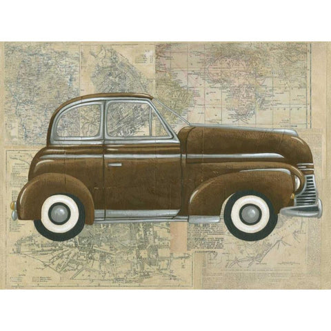 Tour by Car I White Modern Wood Framed Art Print by Zarris, Chariklia