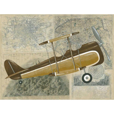 Tour by Plane II White Modern Wood Framed Art Print by Zarris, Chariklia