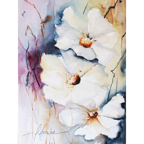 Day Lily II Black Modern Wood Framed Art Print by Stever, Janet
